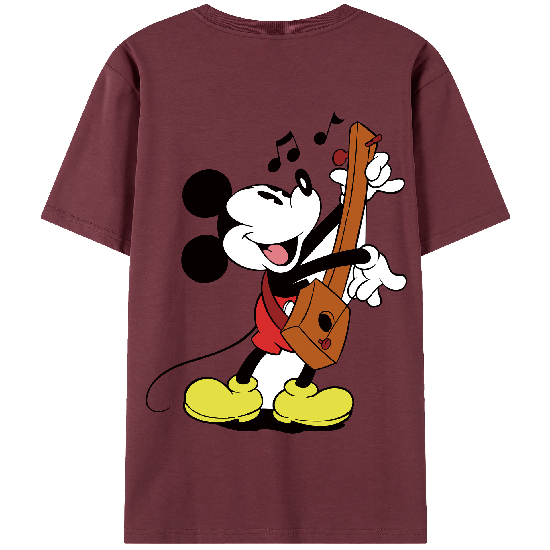 （画像用） ミッキーマウス Mickey Mouse 綿100％半袖Tシャツ（背面プリント）